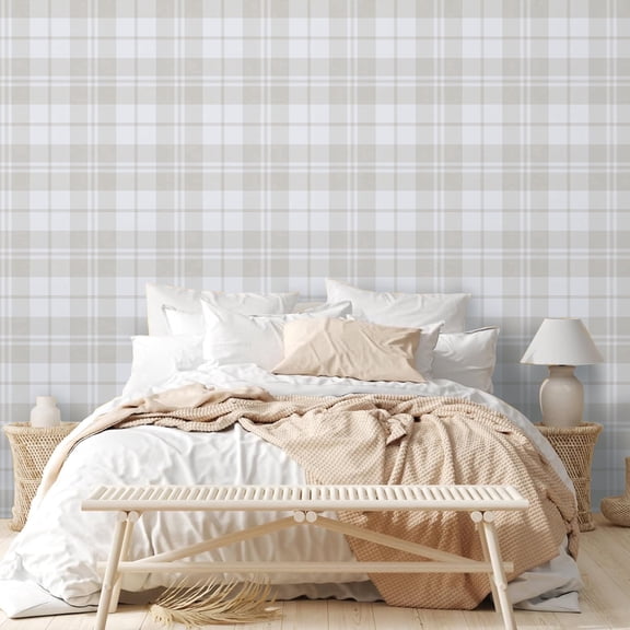 Abyssaly Plaid Peel and Stick Wallpaper 17.3 in × 393 in Modern Wall Paper Self-Adhesive Removable Wallpaper for Home Decor