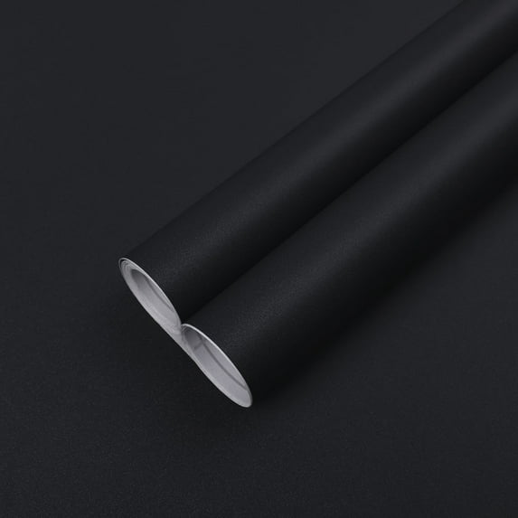 Abyssaly Matte Black Wallpaper Peel and Stick Wallpaper Contact Paper Self-Adhesive Removable Wallpaper Waterproof 15.7" x 78.7" for Kitchen Countertop Cabinet Wardrobe