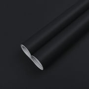 Abyssaly Matte Black Wallpaper Peel and Stick Wallpaper Contact Paper Self-Adhesive Removable Wallpaper Waterproof Wallpaper 15.7" x 78.7" for Kitchen Countertop Cabinet Wardrobe