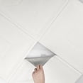 thumbnail image 1 of Abyssaly Peel and Stick Ceiling Tile 13.7" x 13.7" 16 Pcs White Ceiling Tile Coverage Area 21 sq.ft, Easy to Install for Ceiling and Wall, Plain White, 1 of 9