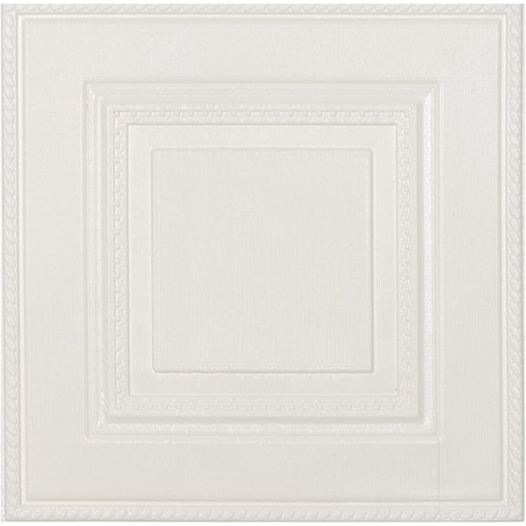 Abyssaly Peel and Stick Ceiling Tiles, 16 Pack, Covered 21 Sq.Ft, Easy to Install for Ceiling and Wall, Plain White（13.8 x 13.8 inch）