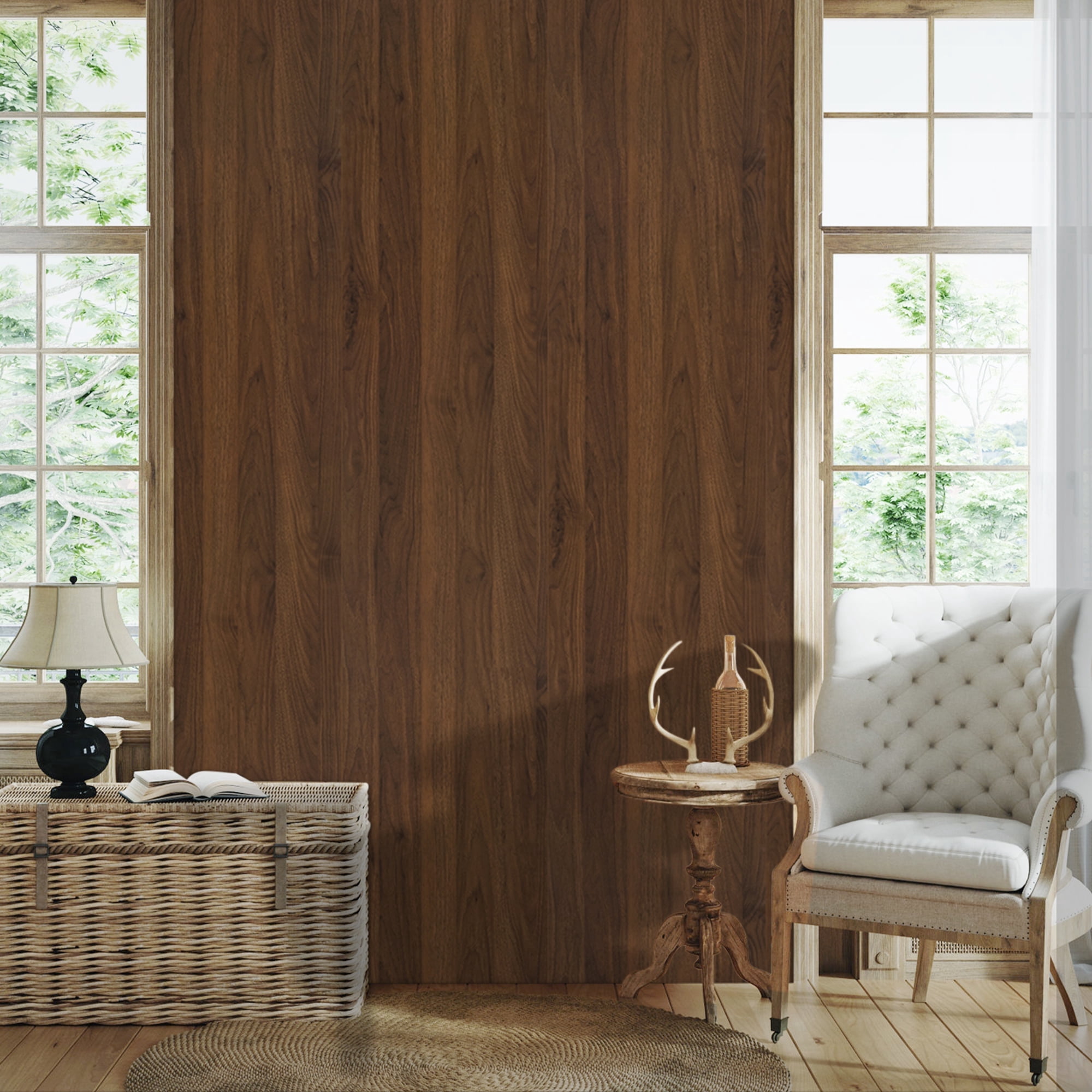 Abyssaly Wood Peel and Stick Wallpaper 15.7 " x 393" Self-adhesive Removable Contact Paper Waterproof Vinyl Wallpaper for Home Decor