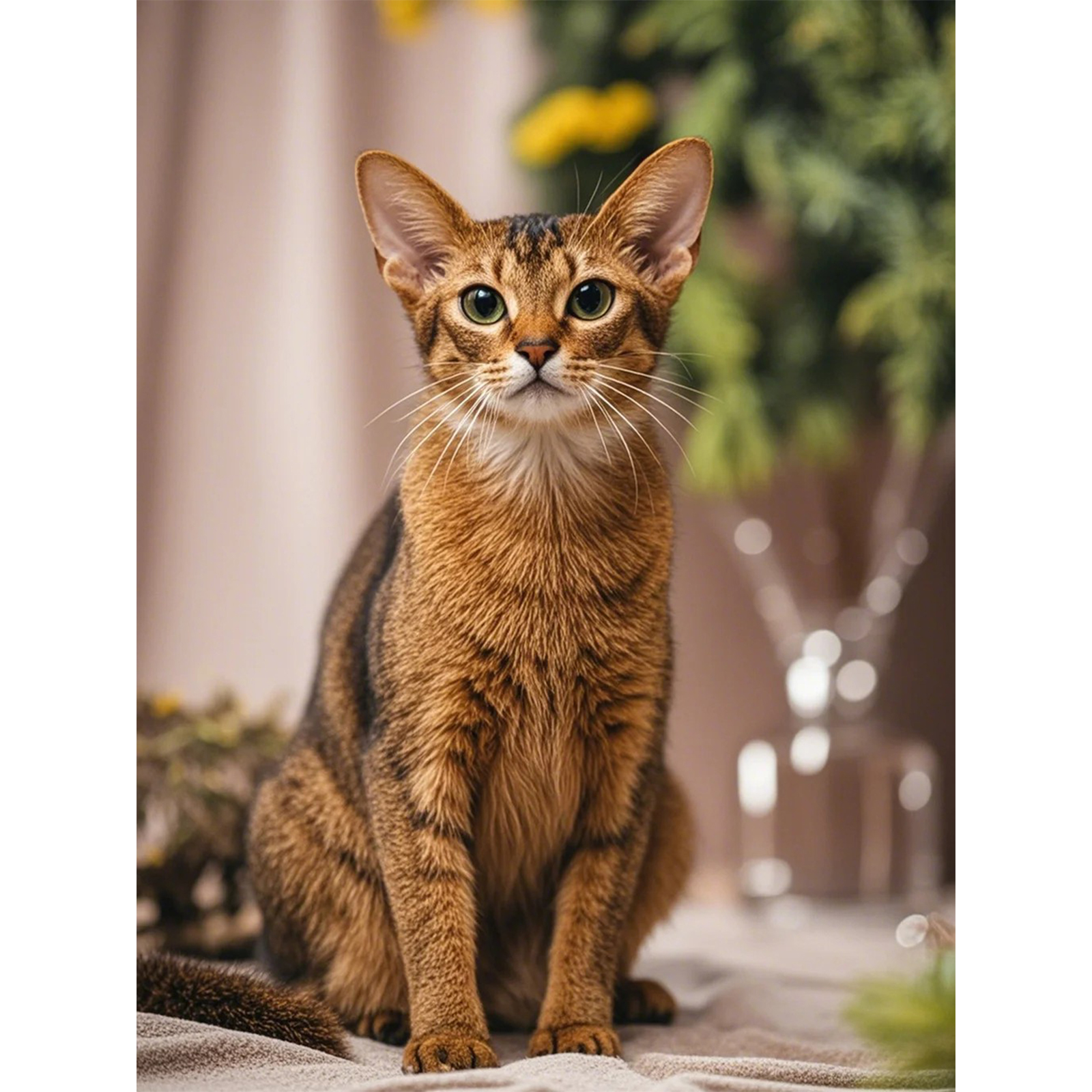 Abyssinian Cat Kitten Diamond Dots Painting DIY Kits 5D Diamond Art ...