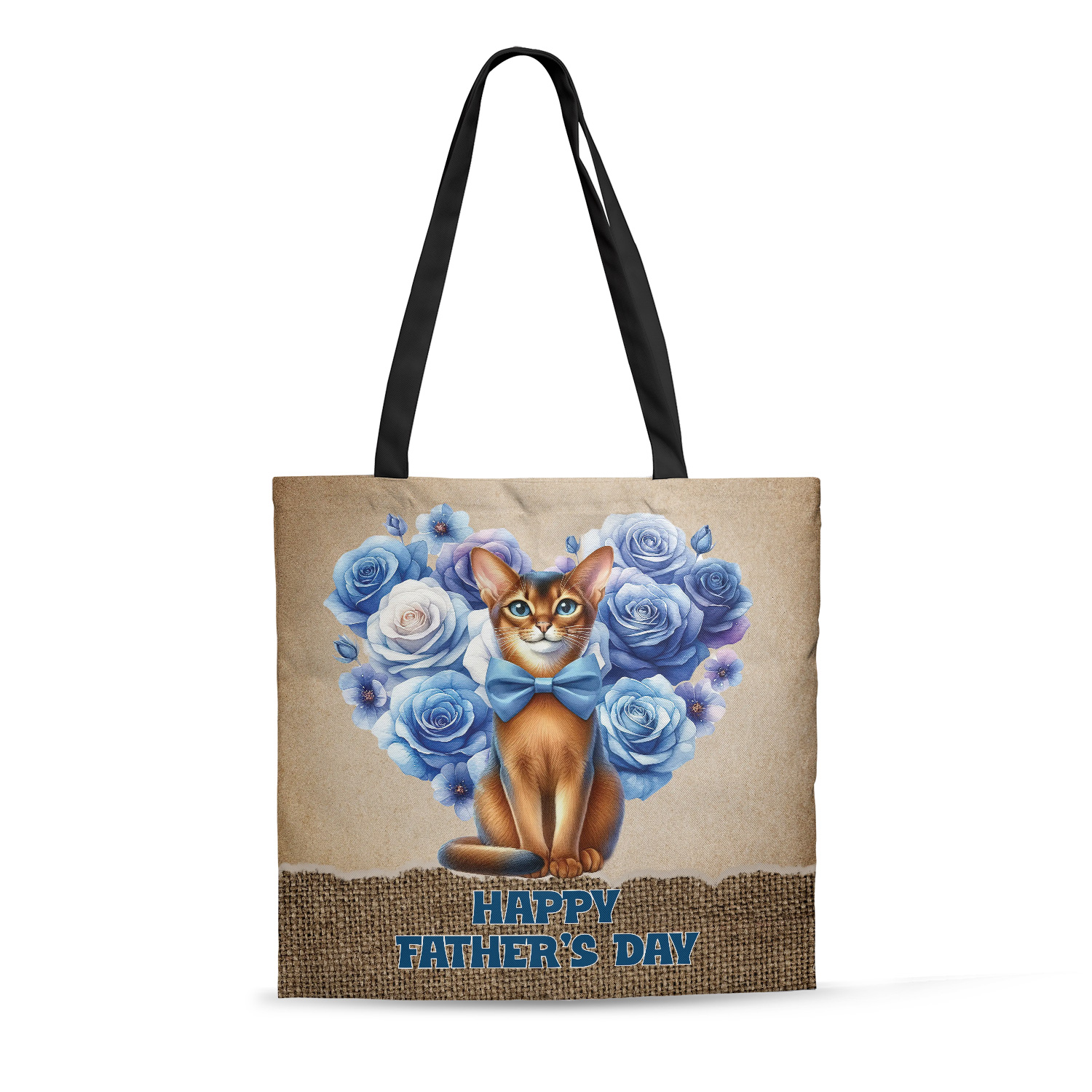 Abyssinian Proud Dad Happy Father's Day All Over Print 3D Canvas Tote ...