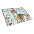 thumbnail image 1 of Abyssinian Spring Flowers Glass Cutting Board Large, 1 of 4