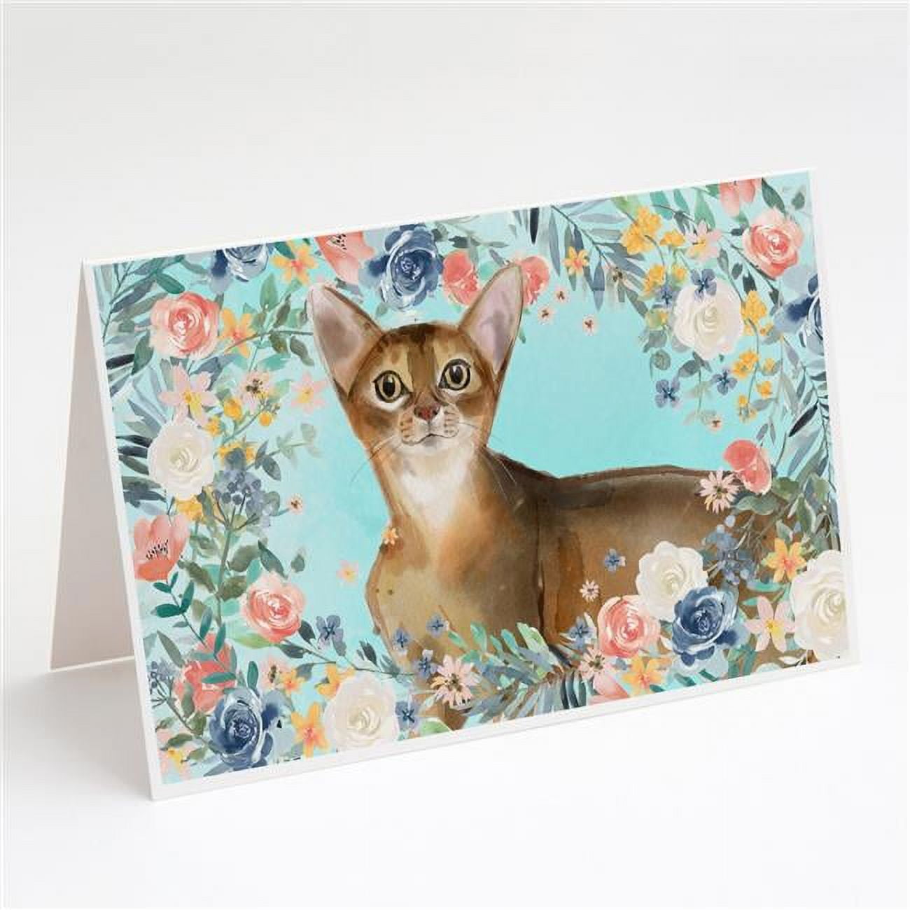 Abyssinian Spring Flowers Greeting Cards & Envelopes - Pack of 8