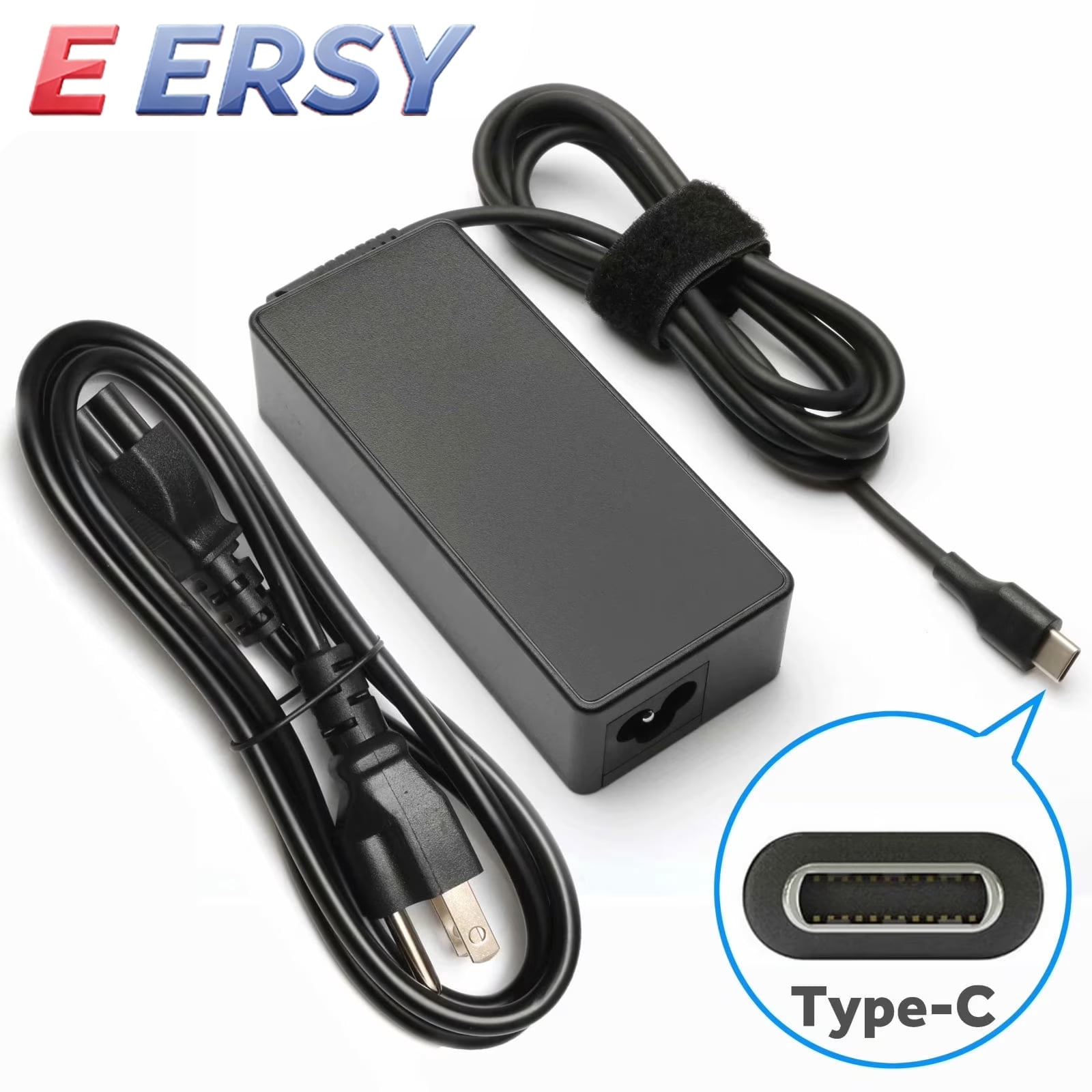 Compact Computer Ac Adapter 90W USB Type-C Ac Adapter with Power Cord for Dell Latitude, Lenovo ...