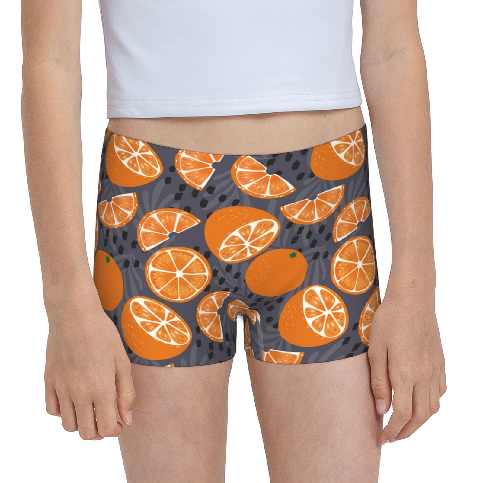 Easygdp Various Oranges Girls Hipster Cotton Underwear Little Girls