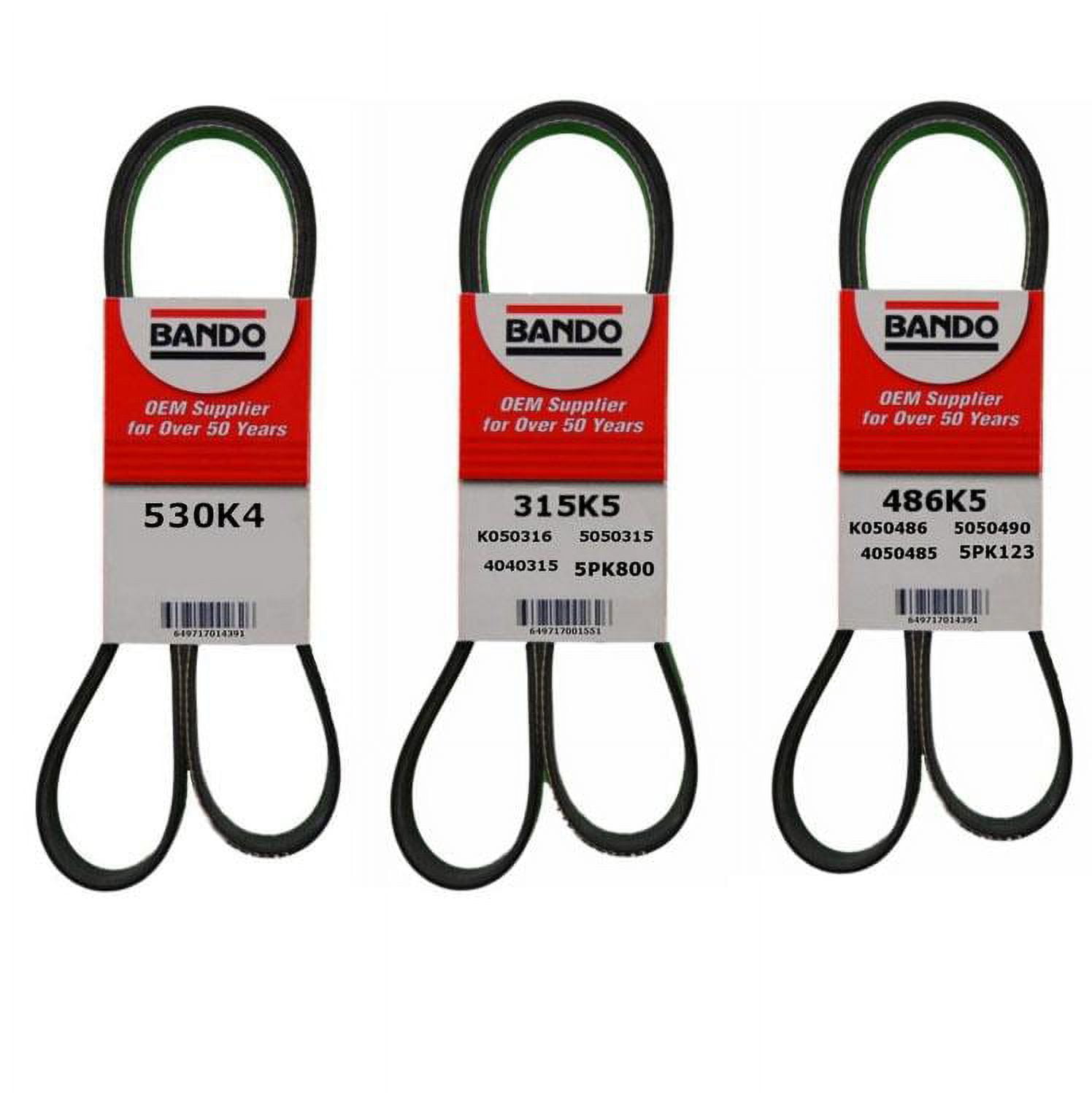 Ac Compressor Alternator & Power Steering Belts for Nissan Frontier 3