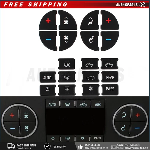 Button Dash Fix Ac Dash Button Repair Kit Decal Sticker For Chevrolet Gmc Tahoe Buick ...