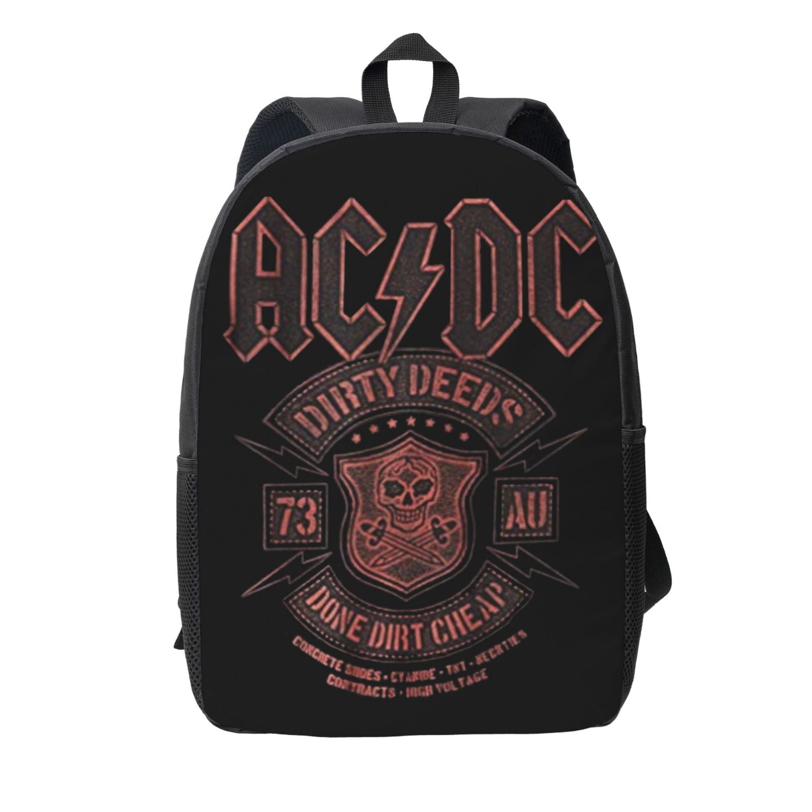 Ac/Dc Backpack Simple Lightweight Backpack Fashion Travel Backpack ...