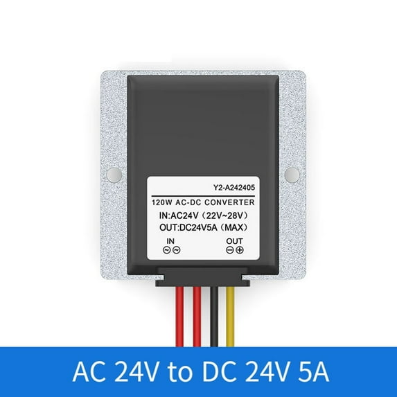 Ac-Dc Converter Ac 24V To Dc 24V Converter 5A Voltage Regulator Power ...
