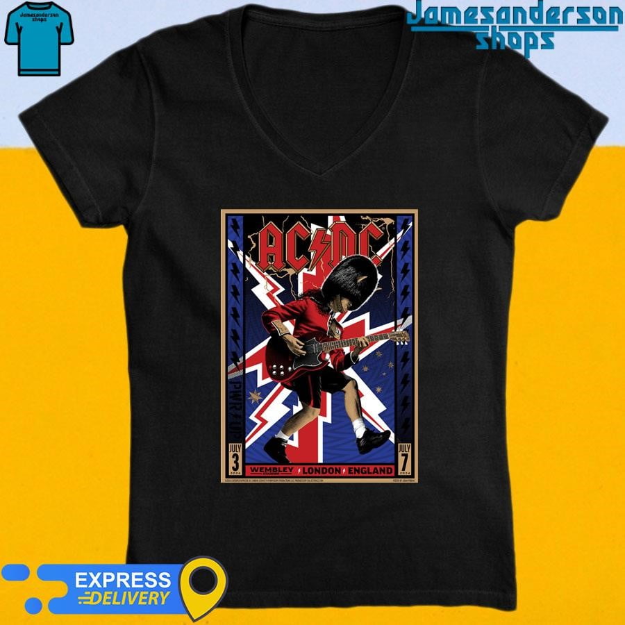 Ac Dc London England Tour 2024 Wembley Stadium Poster T Shirt Shirt