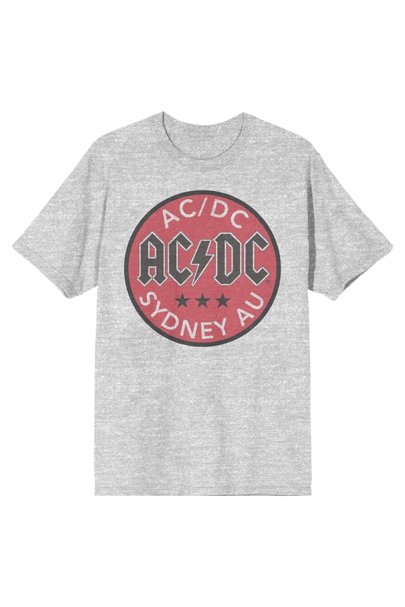 Ac/Dc Mens B&T Gry Heather Tee-Xxlt
