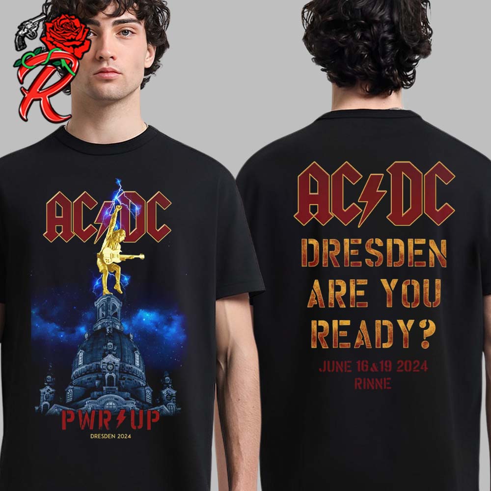 Ac Dc Power Up Tour 2025 TShirt Pwr Up Dresden 2025 Shirt, Size Xl