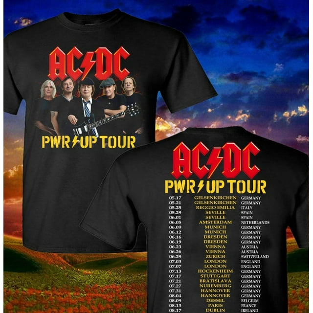 Ac Dc Shirt Music T Shirt World Tour 2024 Powerup Tour
