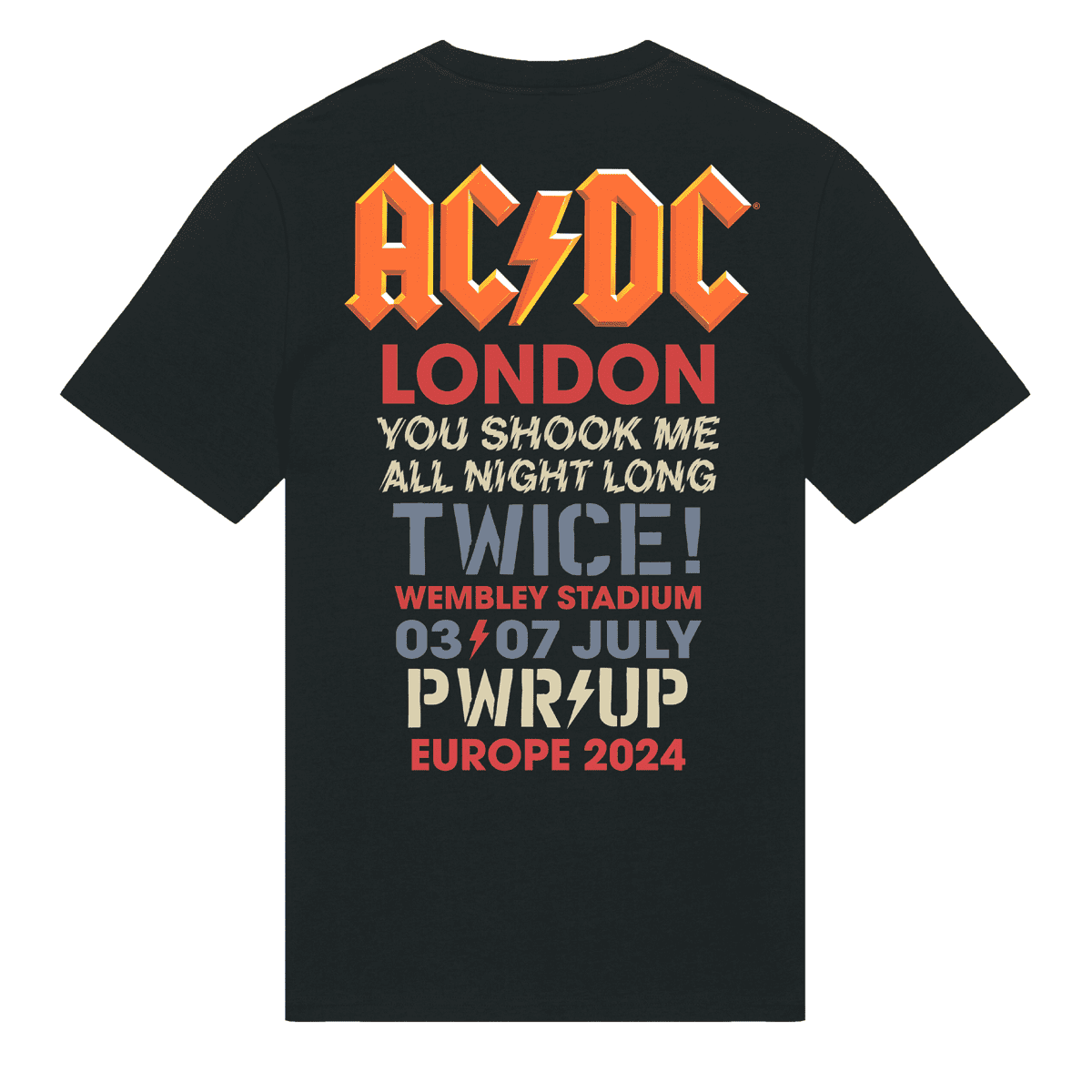 Ac/Dc Union Jack London 2024 Tour TShirt Shirt, Size Xl, Tee Royal