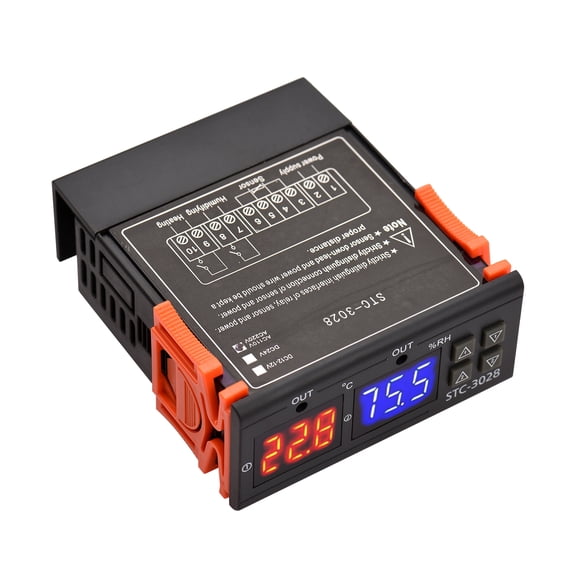 Ac Digital Temperature Controller STC-3028 Intelligent Temperature Regulator AC 110~220V Refrigerator Thermostat Support Heating/Cooling/Humidification/Dehumidification/Temperature