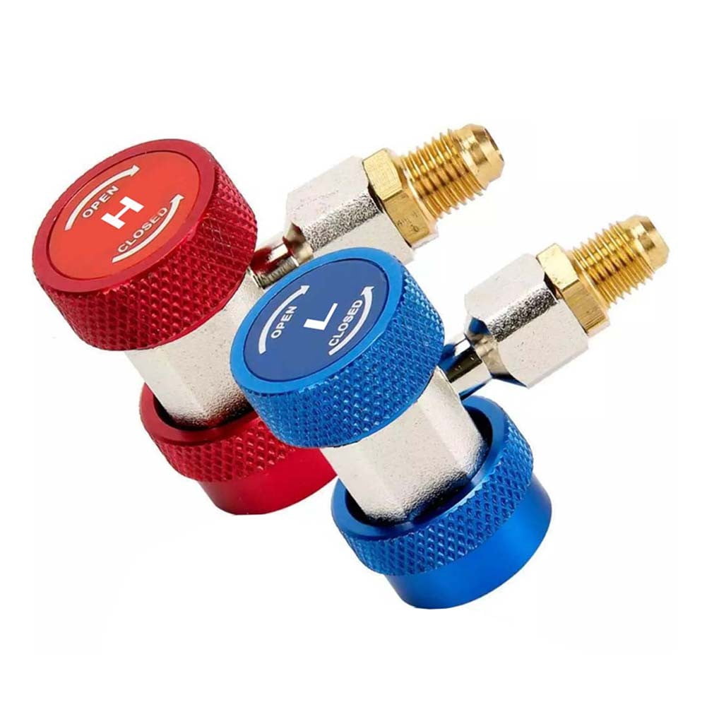 Ac Gauge Quick Coupler Connector Adapter High & Low Side 1/4"Sae Hose