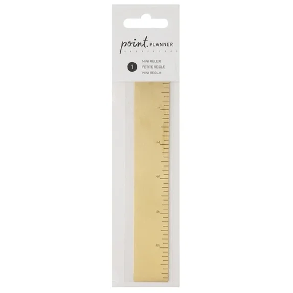 Ac Point Planner Mini Ruler-Gold - 3 Pack