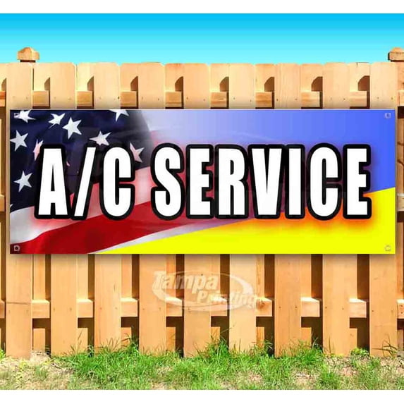 Ac Service 13 oz Vinyl Banner With Metal Grommets