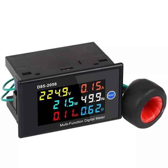 Ac Voltage Current Power Factor Meter With Clear Lcd Display For Monitoring