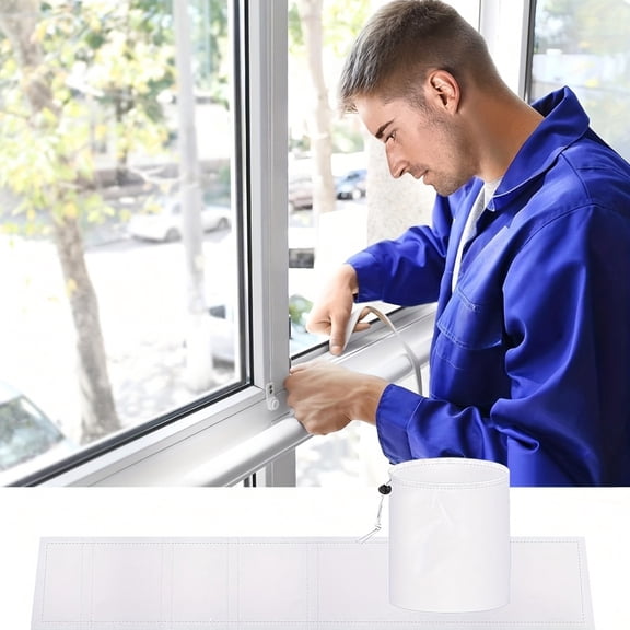 Ac Window Seal Kit, Portable Air Window Kit, Portable Ac Window Kit, Air Window Seal, 63 Inch Soft Heat Insulation Seal Cloth, Prevent Cool Air Loss for Push-Pull Sliding Window