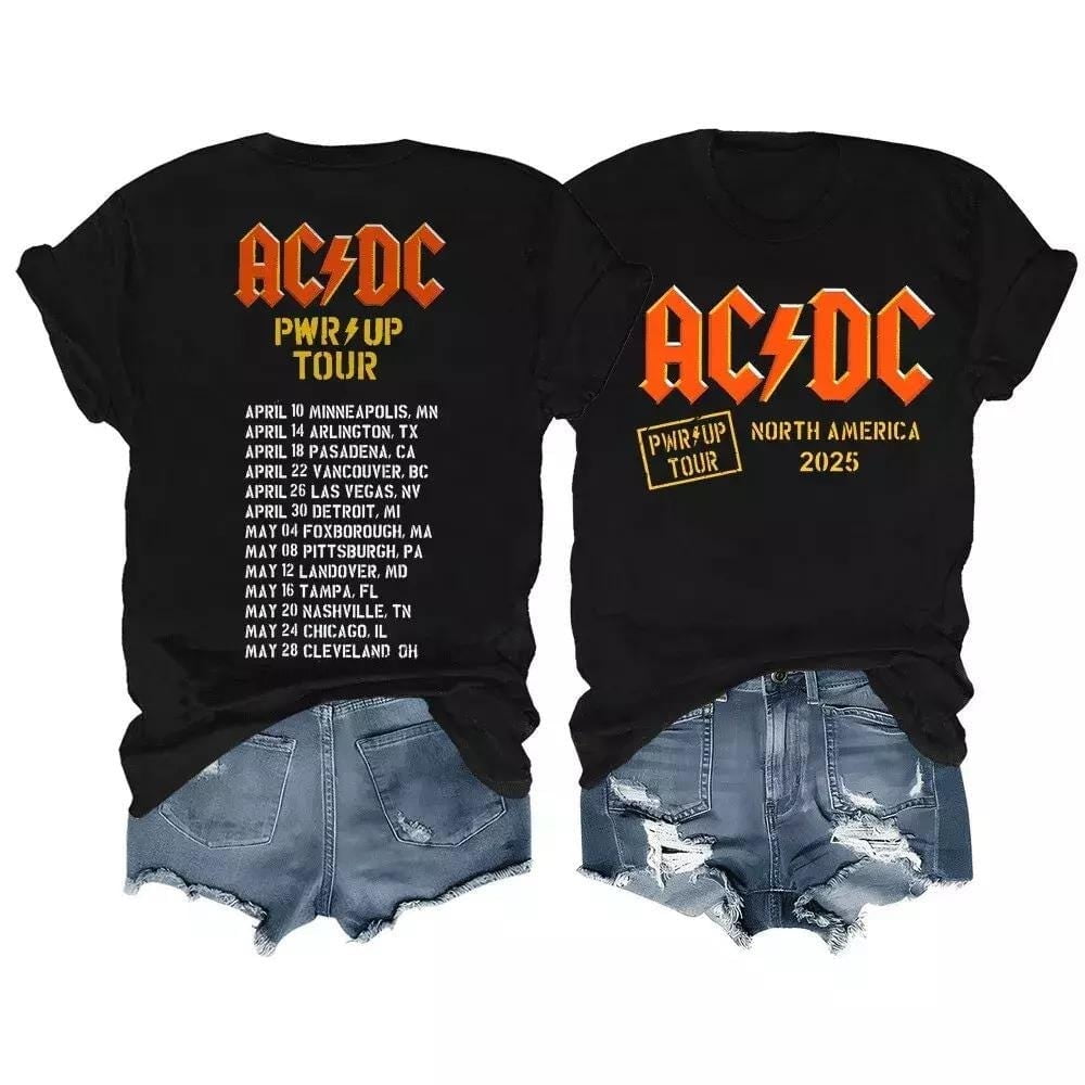 Ac.dc North American 2025 T-Shirt, Ac.dc Rock Music Band Tee, Concert ...