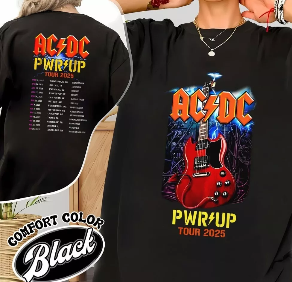 Ac.dc Power Up Tour 2025 Shirt, Band Shirt For Music Lover Size S-4XL ...