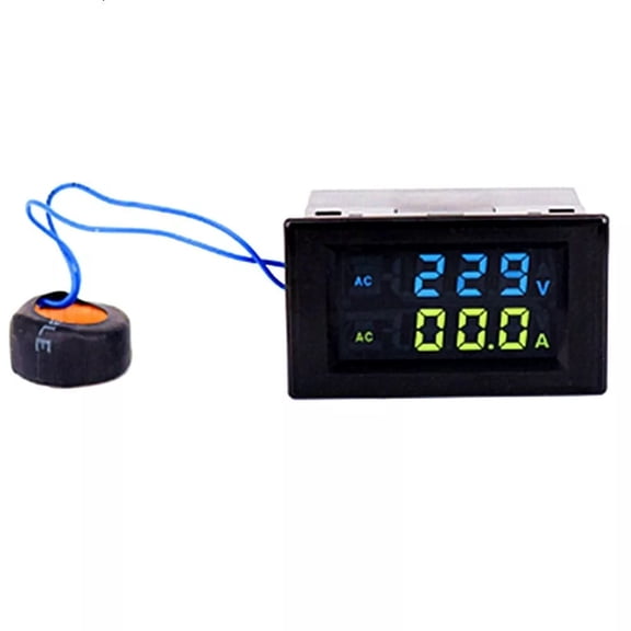 Ac80-500v Digital Voltmeter Ammeter LCD Screen 2 In 1 Digital AC Voltage Current Meter With Transformer For Automotive Electric Cars