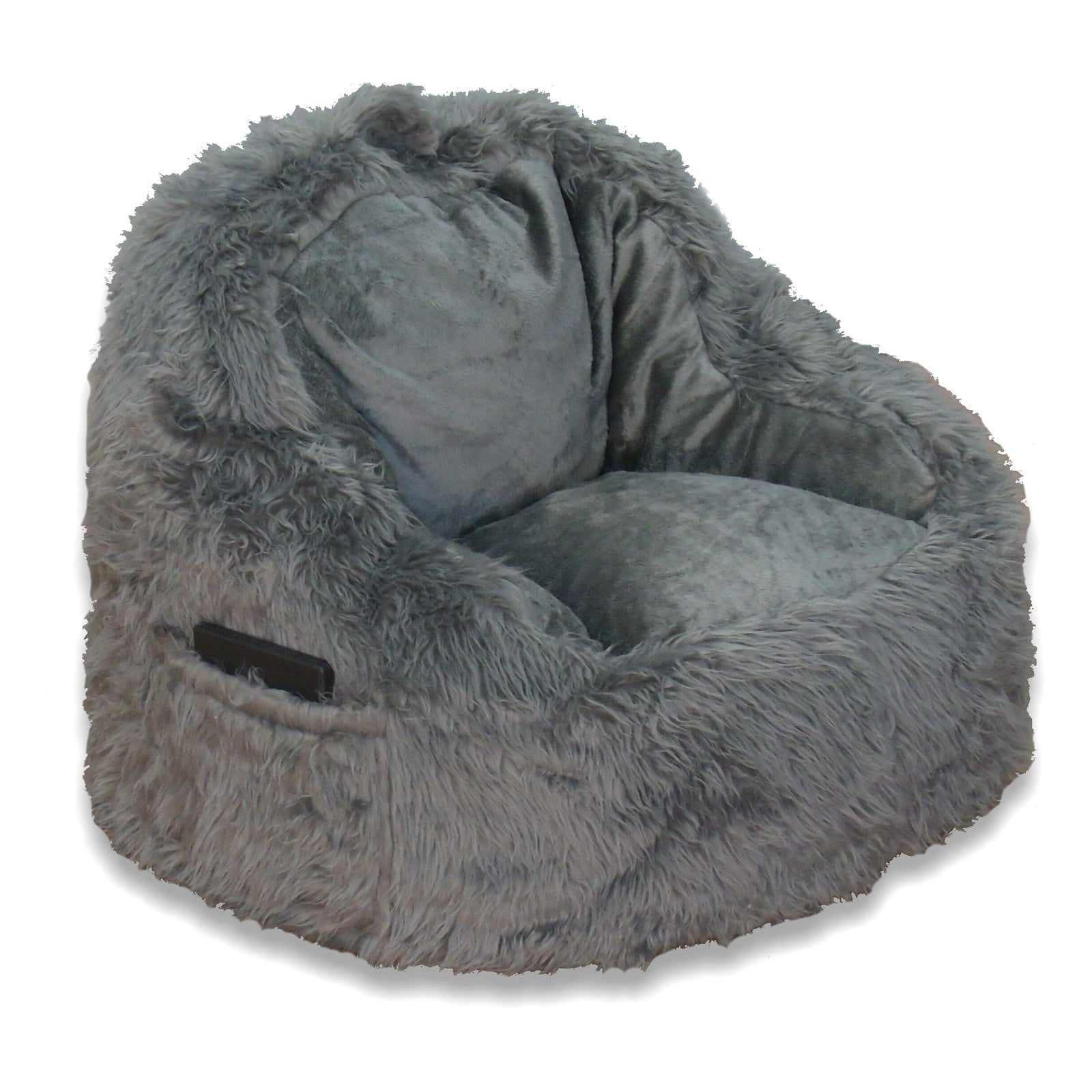 AcEssentials Structured Tablet Fur Bean Bag Chair, Available in