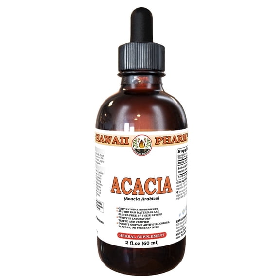 Acacia (Acacia Arabica) Dry Bark Liquid Extract Tincture. Expertly Extracted by Trusted HawaiiPharm Brand. Absolutely Natural. Proudly made in USA. Tincture 2 Fl.Oz
