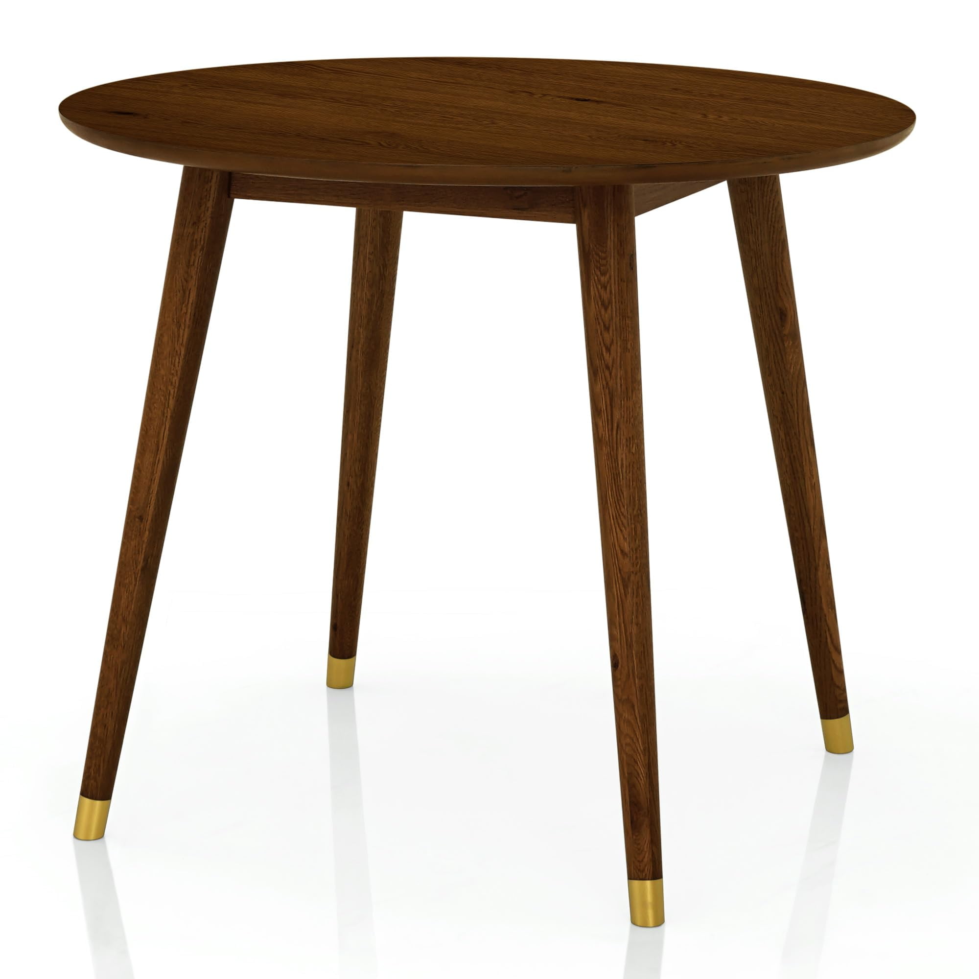 Acacia Alma Solid Wood Dining Table/Kitchen Table Round Dining Table for 4 / Dining Room Table