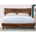 thumbnail image 1 of Acacia Aurora Wooden Frame High Headboard Solid Wood Platform Bed 800 lbs Capacity, Queen – Chocolate, 1 of 4