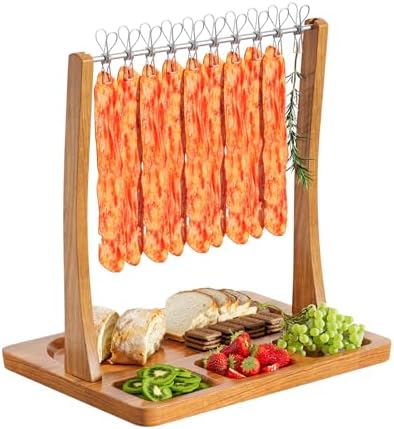Large Bacon Rack Acacia Bacon Display Rack,Patented Design Bacon Clothesline Serving ...