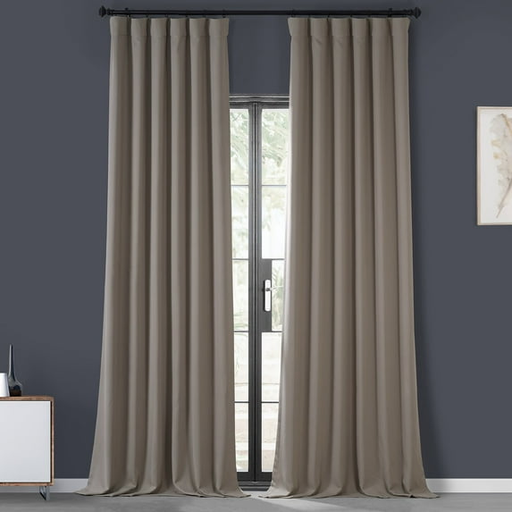 Acacia Brown Performance Woven Blackout Curtain Pair (2 Panels), Acacia Brown, 50W X 108L