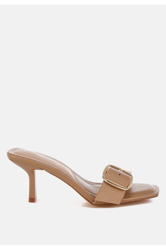 Acacia Buckle Strap Slip On Sandals