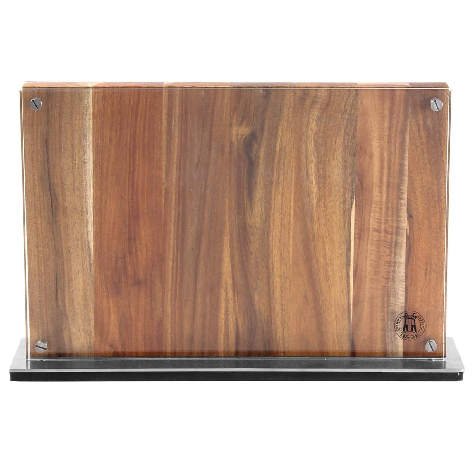  Acacia Downtown Knife Block, Acacia Hardwood and Shield, Universal Cutlery Storage