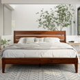 Acacia Emery Bed Frame with Headboard Solid Wood Platform Bed, King