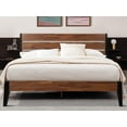thumbnail image 1 of Acacia Emery Solid Wood Bed Frame with Headboard, Signature Headboard Wood Bed, Queen - Americano, 1 of 8