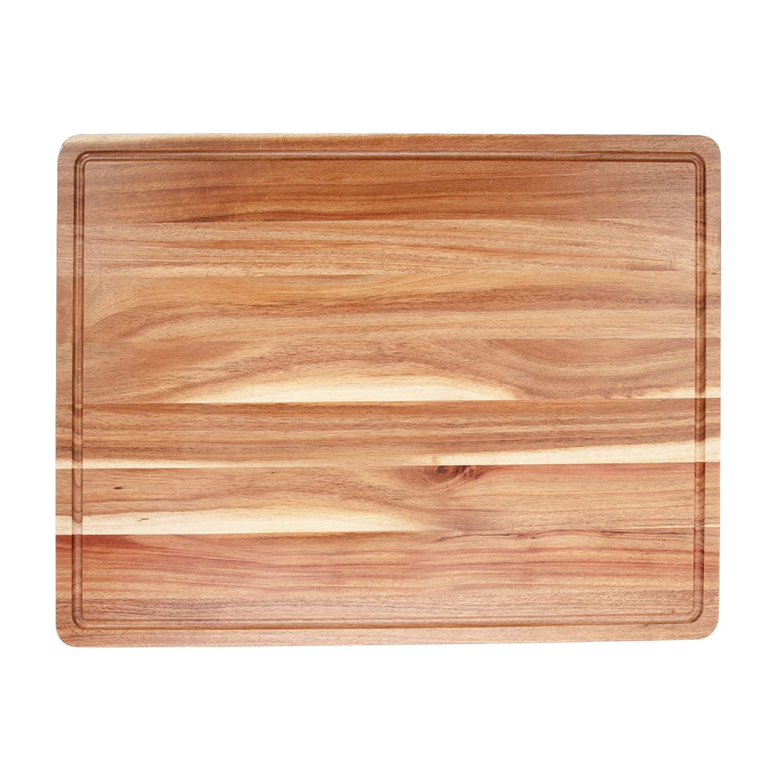 Acacia Extra Large Wood Cutting Board,Thick Butcher Block, Reversible Wooden Kitchen Block