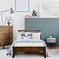 thumbnail image 1 of Acacia Kaylin Wooden Bed Frame with Headboard Included – Solid Wood Platform Bed with Ergonomic Design for Anti-Slip Support, Easy Assembly and No Box Spring Needed (Twin, Chocolate), 1 of 7
