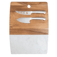 thumbnail image 1 of Acacia & Marble Cheese Board 3 piece Set CoreHome, 1 of 3