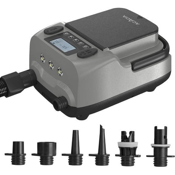 Acacia Paddle Board Pump, Dual Stage Inflation SUP Pump, 30% Faster Electric Air Pump, 16 PSI 6000mAh Battery Air Pump for Stand Up Paddle Boards, Air Mattresses