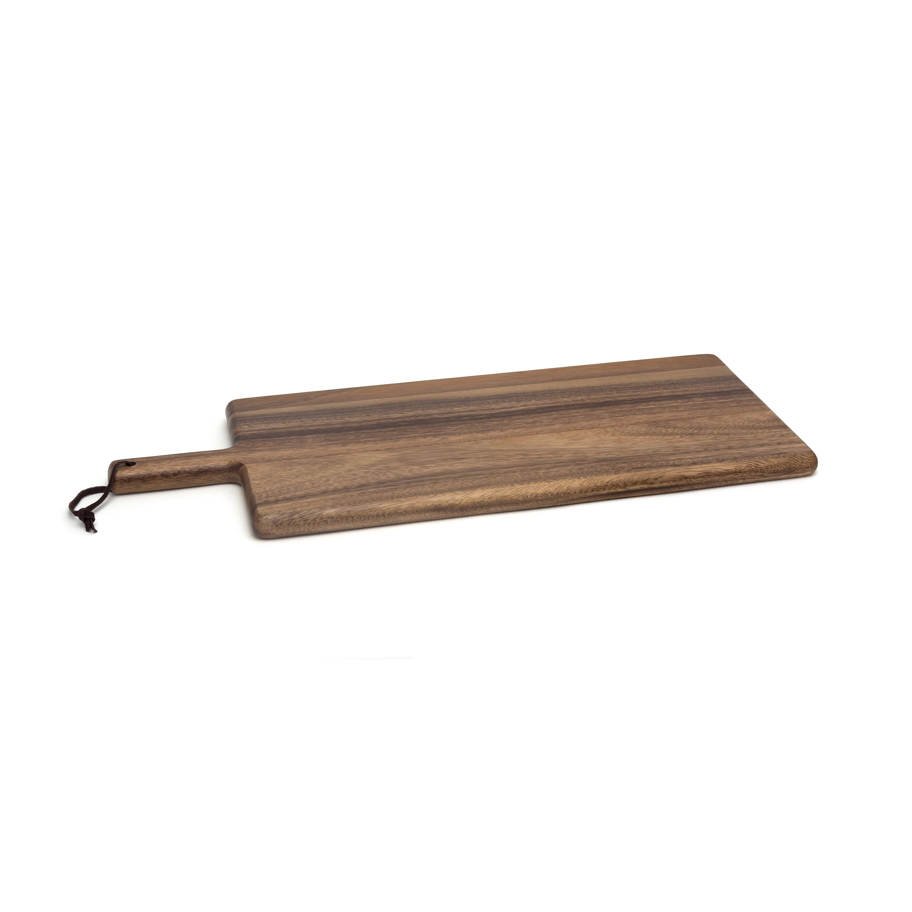 Acacia Dark Wood Paddle Serving Board with Handle