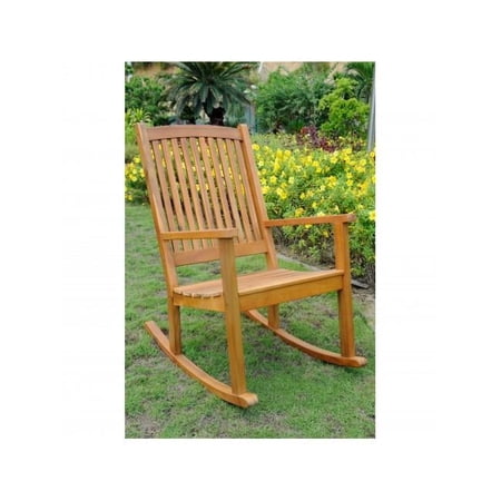 Acacia Rocking Chair, Rustic Brown - Large