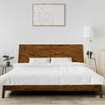 thumbnail image 1 of Acacia Serenity King Bed Frame and Headboard Solid Wood Platform Bed, King Size Bed Frame and Headboard, Scandinavian Wood Bed Compatible with All Mattress Types, Non-Slip and Noise-Free, Caramel, 1 of 8