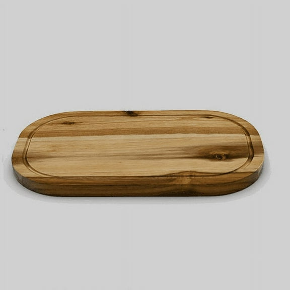 Acacia Serving Rounded cutting Board Wood 14" X 8"