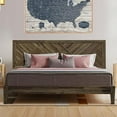 thumbnail image 1 of Acacia Sierra Solid Wood Bed Frame With headboard - Queen - Ebony, 1 of 10