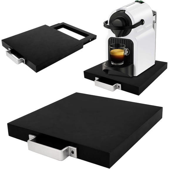 Acacia Sliding Tray for Coffee Machine Kitchen Appliance slider Moving Caddy, appliance slider,appliance rolling stand air fryer rolling tray